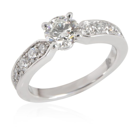 Chaumet Plume Diamond Engagement Ring in Platinum G VVS2 1.2 CTW - Picture 3 of 4